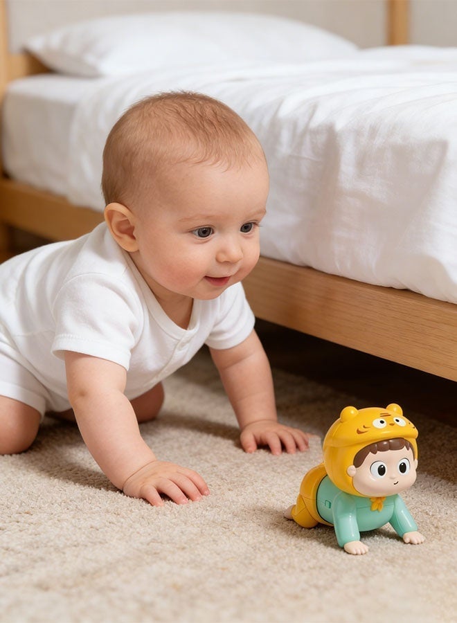 Baby Crawling Toy Electric Baby Music Toy with Music and Light Educational Toy for Baby's Crawling and Head Lifting Infant Tummy Time Toy Sensory Development Toy Fun Crawling Doll Enhance Cognitive Skills and Motor Coordination Crawling Toy  Ideal Gift for Kids Aged 18 Months+ - Image 3